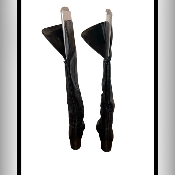 Ralph Lauren Dallyce Over The Knee Boots Women’s Size 10B Black Chic Bold Party - Picture 4 of 14